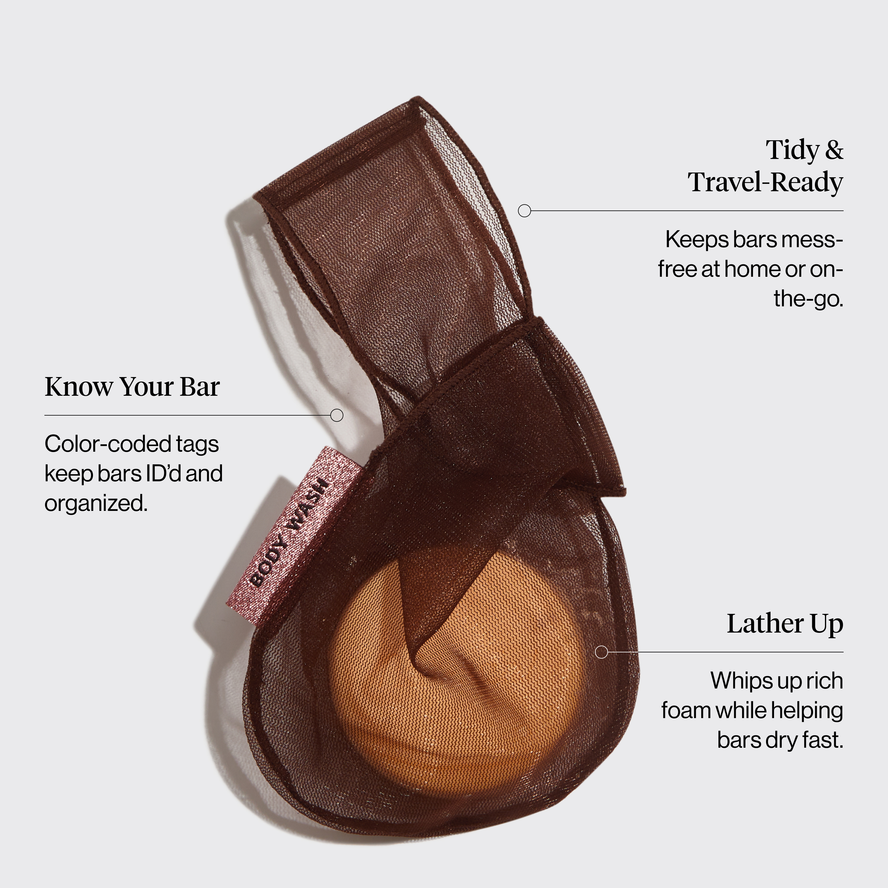 kitsch-chocolate-body-wash-bar-bag-mesh-seifenbeutel-mit-aufh-ngung image 4