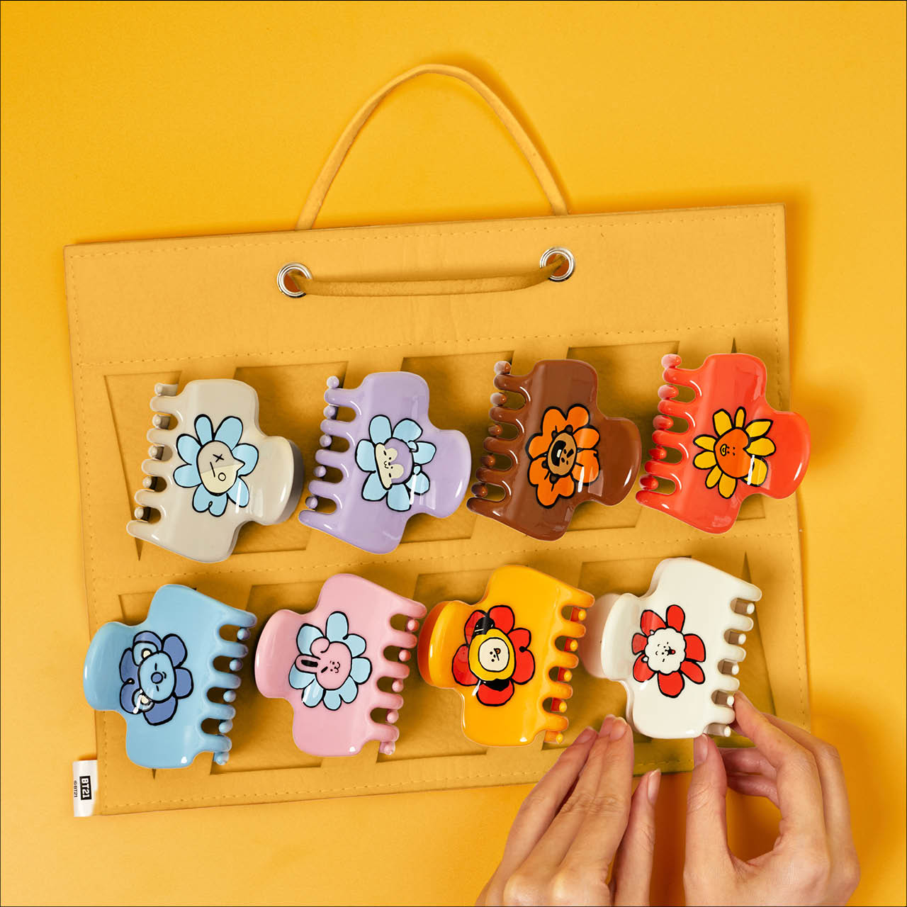 kitsch-bt21-claw-clip-organizer-aufbewahrung-f-r-bis-zu-8-gro-e-haarklammern image 4
