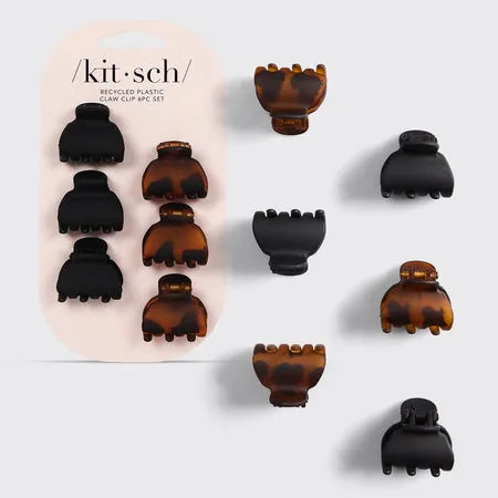 kitsch-black-tort-claw-clips-x-small-6er-set image 1