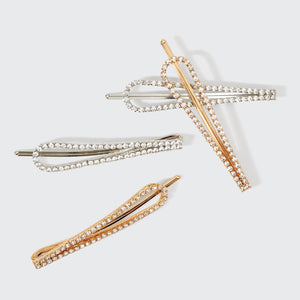 kitsch-metal-rhinestone-drop-bobby-pins-4er-set-gold-silber image 7