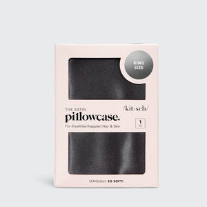 kitsch-satin-kissenbezug-charcoal-king-91x48-cm-mit-rei-verschluss-4er-pack image 8