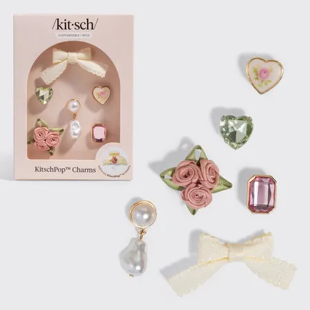 kitsch-kitschpop-charms-vintage-pink-austauschbare-haarclip-anh-nger image 1