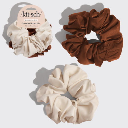 kitsch-cream-camel-oversized-scrunchies-xxl-haargummis-2er-set image 1