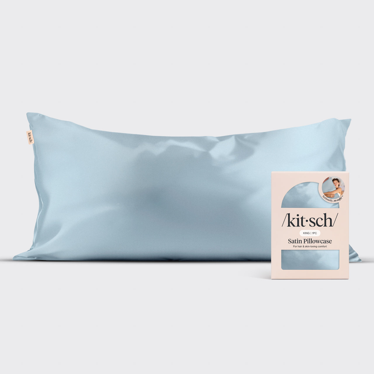 kitsch-satin-pillowcase-in-haze-blue-king-91x48-cm image 2