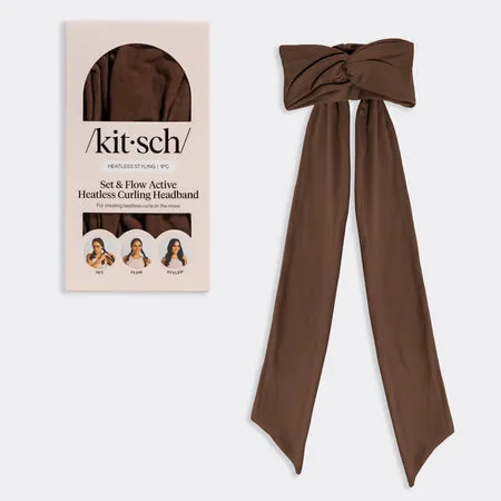kitsch-set-flow-active-curling-headband-chocolate-brown image 1