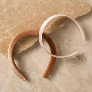 kitsch-cream-camel-satin-velvet-headbands-haarreifen-2er-set image 5