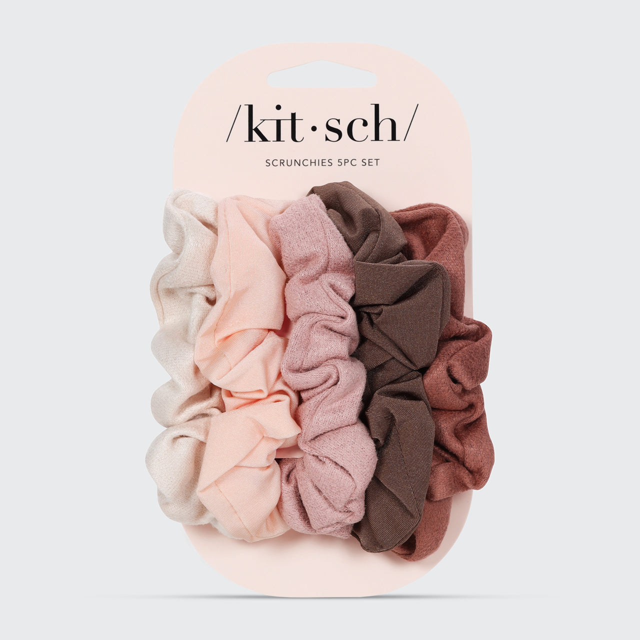kitsch-assorted-textured-scrunchies-haargummis-terracotta-5er-set image 5