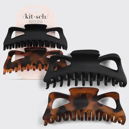 kitsch-classic-claw-clips-jumbo-14-cm-schwarz-tort-2er-set image 1