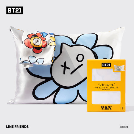 kitsch-x-bt21-satin-kissenbezug-van-standard image 1