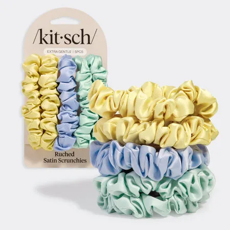 kitsch-coastal-cottage-satin-scrunchies-haargummis-multi-color-5er-set image 1