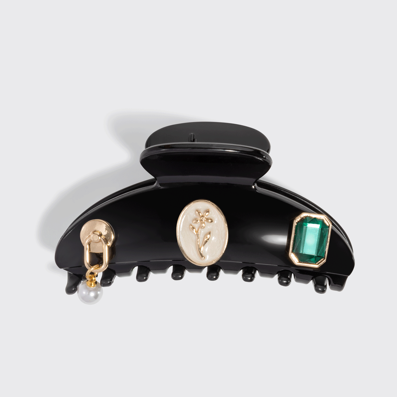 kitsch-kitschpop-curved-claw-clip-charms-in-vintage-black-gebogene-haarklammer-m image 4