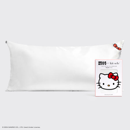 kitsch-x-hello-kitty-satin-kopfkissenbezug-ivory-kitty-bow-king image 1